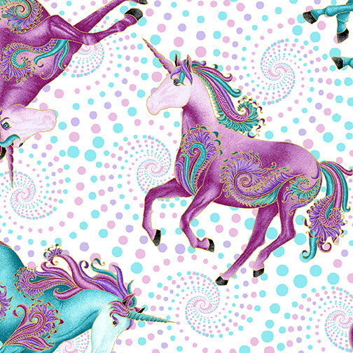 Benartex - Believe in Unicorns - Unicorns All Over - Ann Lauer