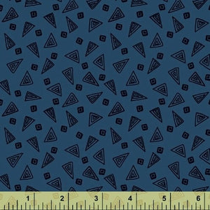 Windham Fabrics - Fiesta Triangles in Cobalt Blue