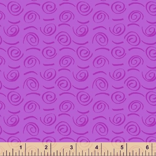Windham Fabrics - Fiesta Swirls in Mulberry