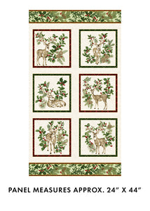 Winter In The Pines Cream Panel  - Jackie Robinson - Benartex Fabrics