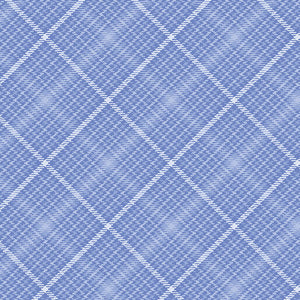 All About Daisies - Tartan Plaid Periwinkle - Jackie Robinson - Benartex Fabrics