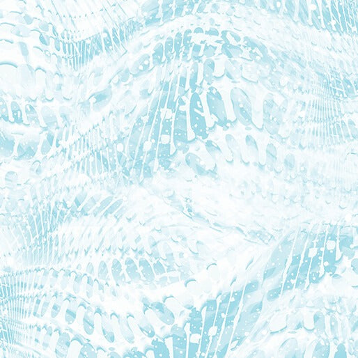 On Dragpnfly Wings - Rippling Waves Turquoise - Ann Lauer- Grizzly Gulch Gallery - Benartex Fabrics