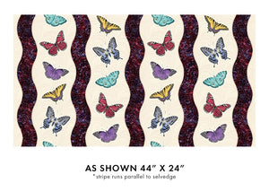 Circle of Butterflies - Butterfly Split Pearl Cream/Multi - Jackie Robinson - Animas Quilt Design - Benartex Fabrics