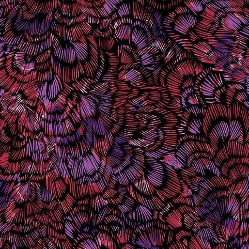 Circle of Butterflies - Purple/Multi Fresca - Jackie Robinson - Animas Quilt Design - Benartex Fabrics