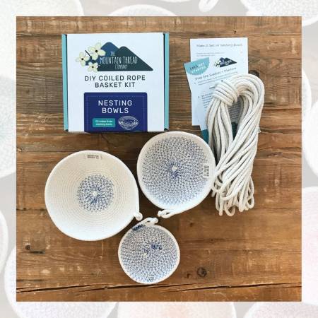 DIY Rope Baskets Kit - 3 Nesting Baskets - Mountain Thread Company