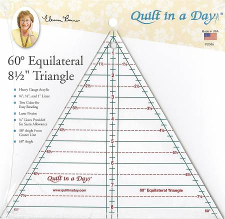 60 Degree Equilateral Triangle Ruler - Quilt In A DAy