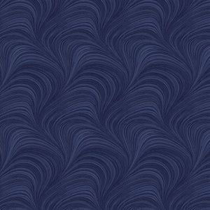 Benartex - Navy Wave Texture - Jackie Robinson - Benartex Fabrics