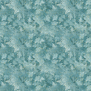 A Winter's Day -  Grand Fir Blue - Jackie Robinson, Animas Quilts - Benartex Fabrics