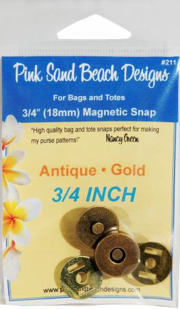 3/4 Inch Magnetic Snap - Pink Sand Beach Designs