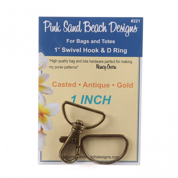 Swivel Hook and D Ring - Pink Sand Beach Designs