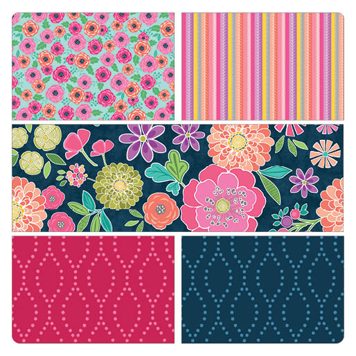 Sew Bloom Bundle In Pink - Benartex Fabrics