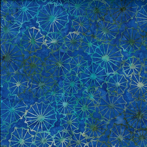 Murano Batiks - Blue Packed Floral - from Blank Quilting