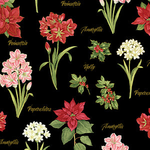 A Botanical Season - Winter Botanical - Jackie Robinson - Benartex Fabrics