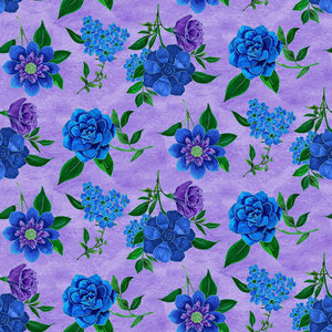 Luna Garden Light Purple Floral - Blank Quilting