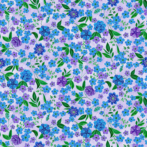 Luna Garden Light Purple Small Floral - Blank Quilting