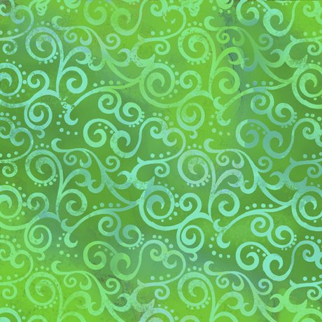 Ombre Scroll in Spring Green - from QT Fabrics