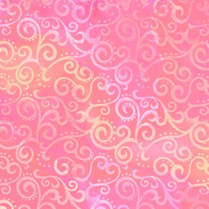 Ombre Scroll in Pink - from QT Fabrics