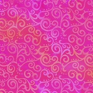 Ombre Scroll in Hot Pink - from QT Fabrics