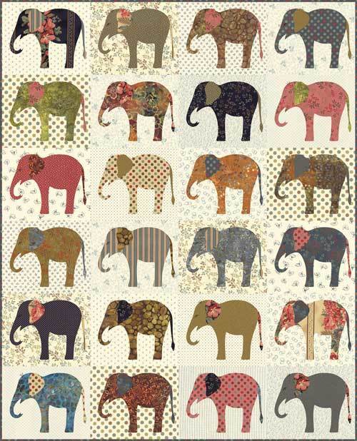 Elephants, Laundry Basket Quilts, Edyta Sitar