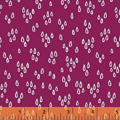 Notepad Raindrops in Plum from Windham Fabrics