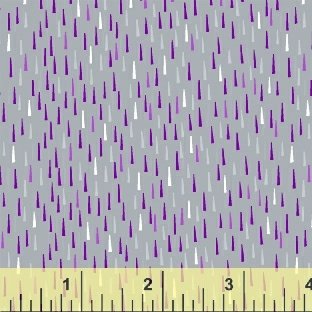 Sprinkle Rain Drops in Gray and Purple from Windham Fabrics