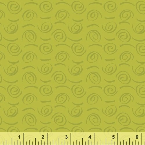 Windham Fabrics - Fiesta Swirls in  Lemongrass
