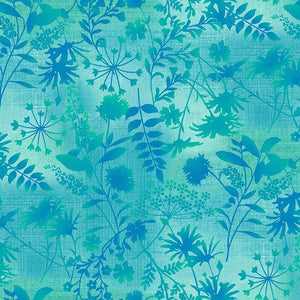 Studio e - Feather & Flora - Wildflower Toss in Light Jade