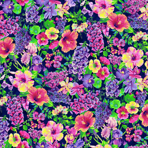 Studio e - Hummingbird Heaven- Large All Over Flowers - Elizabeth Isles