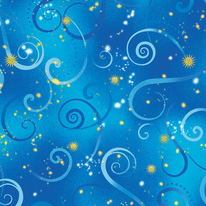Benartex - Dragon Fly Dance Swirling Sky in Cobalt Blue