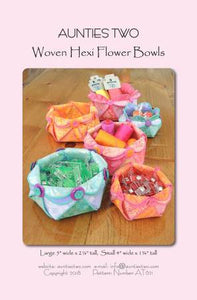 Woven Hexi Flower Bowls from Aunties Two