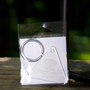 60 degree Triangle Keychain - Cabin in the Woods
