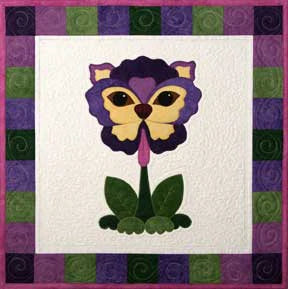 Pansy Faced Pooch - Bloomin' Dogs - Helene Knott - Story Quilts