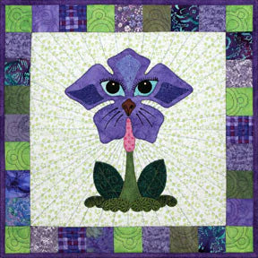 Periwinkle Pound Hound - Bloomin' Dogs - Helene Knott - Story Quilts