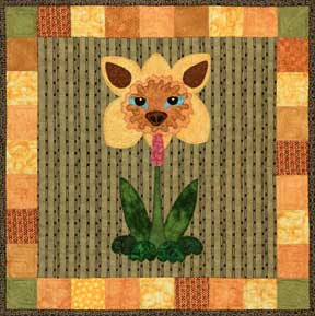 Daffi-Dog -Bloomin' Dogs - Helene Knott - Story Quilts