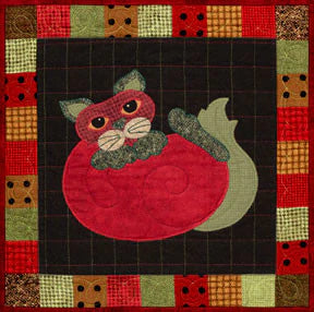 Tom-ato -Garden Patch Cats - Helene Knott - Story Quilts