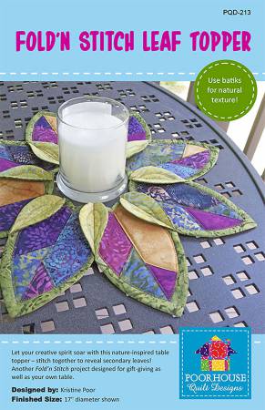 Fold N Stitch Leaf Topper - Poorhouse Quilt Design