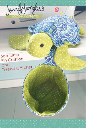 Sea Turtle Pin Cushion and Thread Catcher Pattern - Jennifer Jangles