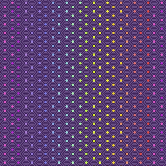 Tula Pink - True Colors - Hexy Rainbow - Free Spirit Fabrics