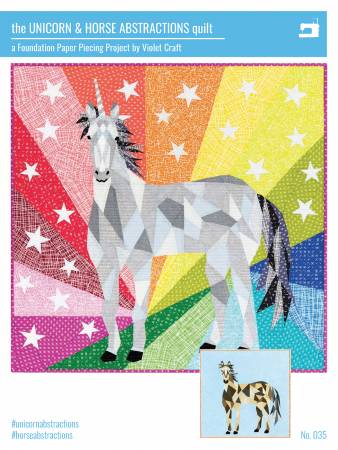 The Unicorn & Horse Abstractions Quilt - Violet Craft