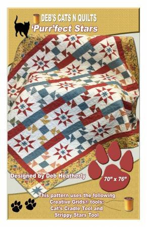 'Purr'fect Stars - Deb Heatherly - Deb's Cats N Quilts