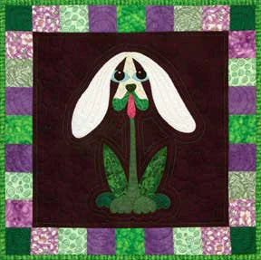 Snowdrop Pup - Bloomin' Dogs - Helene Knott - Story Quilts