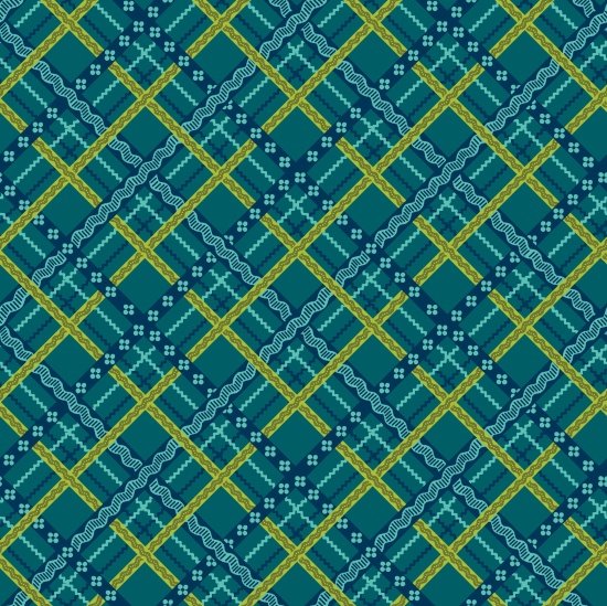Pieceful Gathering - Plaid in Teal - from Studio e