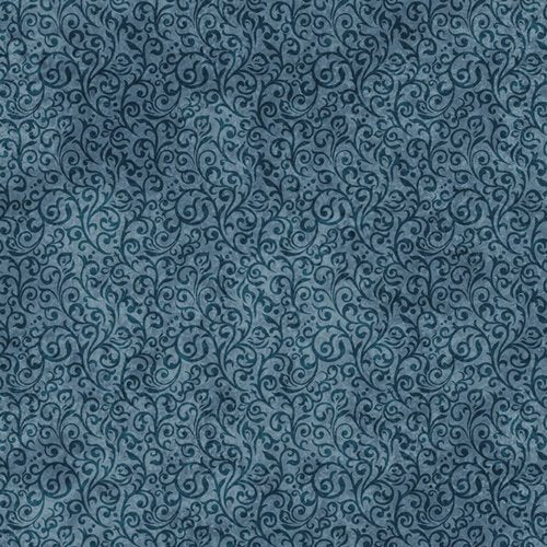Woodland Spirit - Blue Scroll - from QT Fabrics